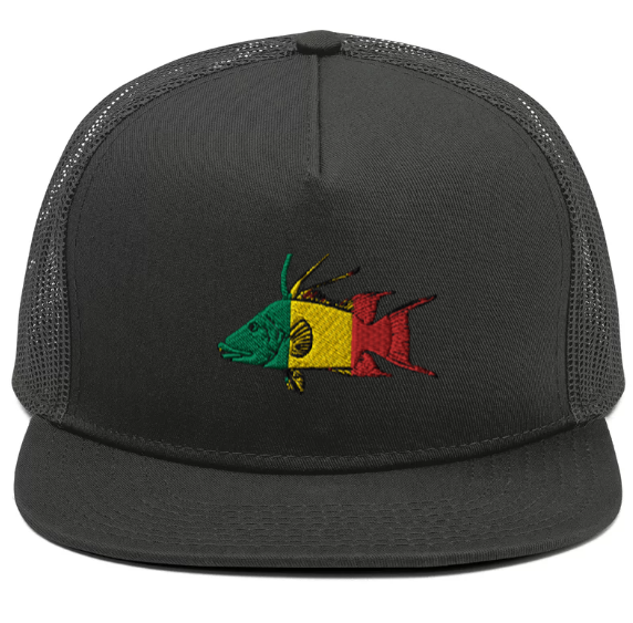 Rastafarian Hogfish Flat Bill Hat (detailed)